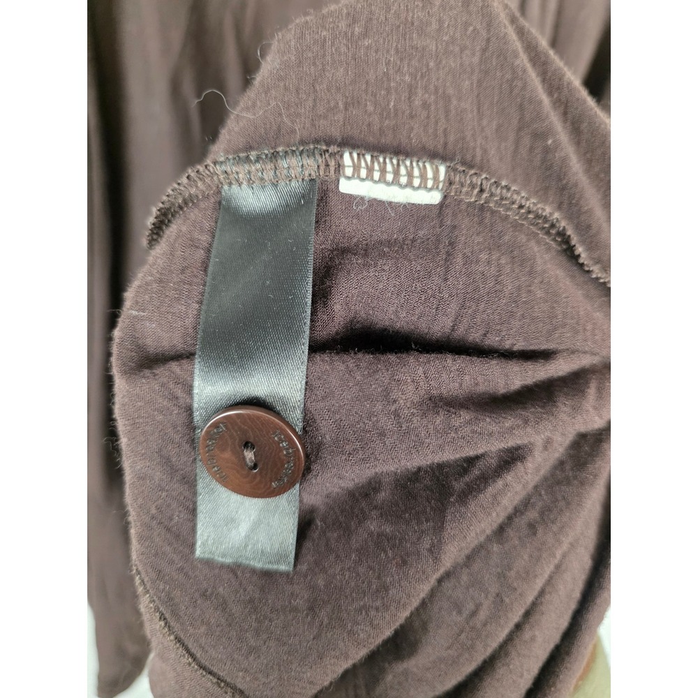 Icebreaker Merino Wool Bliss Wrap Cardigan Womens Medium Button Tie Brown - Picture 8 of 8